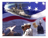 Go Navy Collage Photographic Print by David Starnes