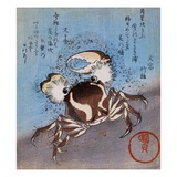 A Crab on the Seashore Giclee Print by Utagawa Kunisada