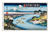 Utagawa Toyokuni II - Autumn Moon, Tama River, from the Series Eight Views of Famous Places - Giclee Baskı Utagawa Toyokuni II - Autumn Moon, Tama River, from the Series Eight Views of Famous Places - Giclee Baskı