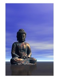 Buddha Statue Giclee Print by Clark Dunbar