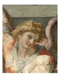 Detail of Figure from a Fresco Painting Depicting the Archangel Michael by School of Raphael Giclee Print by Araldo Luca