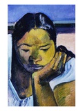 Detail of Woman from Te Faaturuma Giclée-Druck von Paul Gauguin