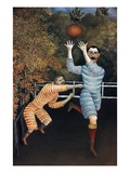 Detail of The Football Players reproduction procédé giclée par Henri Rousseau