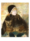 Elsie Cassatt Holding a Big Dog Giclee Print by Mary Cassatt