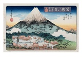 Evening Snow, Mt. Fuji from the Series Eight Views of Famous Places Giclee Print by Toyokuni II