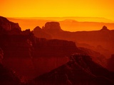 Grand Canyon and Orange Sky Photographic Print by David Frazier