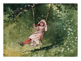 Girl on a Swing Giclee Print by Winslow Homer