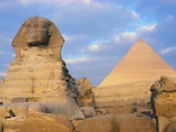 Great Sphinx and the Pyramid of Khafre Photographic Print by Mark Karrass