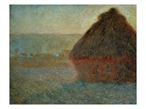 Haystack at Sunset Giclee Print by Claude Monet