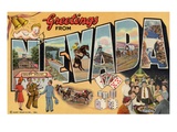 Greetings from Nevada Giclee Print by Lake County Museum 