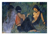 Gypsies at a Campfire Giclee Print by Otto Mueller
