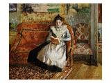 Jeanne Pissarro, Reading Giclee Print by Camille Pissarro
