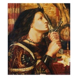 Joan of Arc Kissing the Sword of Deliverance by Dante Gabriel Rossetti Reproduction procédé giclée par Dante Gabriel Rossetti