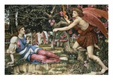 Love and the Maiden Giclee Print by John Roddam Spencer Stanhope