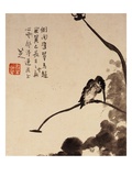 Lotus et oiseau Reproduction procédé giclée par Bada Shanren