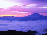 Mount Fuji and Fog in November Photographic Print