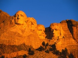 Mount Rushmore Memorial at Sunset Photographic Print by L. Clarke
