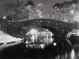 Teich in New York im Winter Fotografie-Druck von Bettmann 
