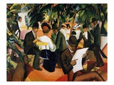 Park Restaurant reproduction procédé giclée par Auguste Macke