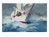 Reefing Sails Around Diamond Shoals, Cape Hatteras Giclee Print by Winslow Homer
