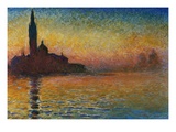 San Giorgio Maggiore at Twilight Giclee Print by Claude Monet