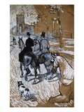 Riders Going to the Woods of Boulogne Giclee Print by Henri de Toulouse-Lautrec