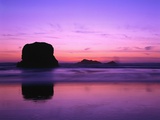 Rock Silhouetted at Twilight Photographic Print by Robert Glusic