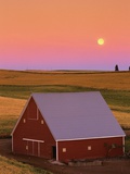 Sun Setting Behind Barn Photographic Print by Darrell Gulin