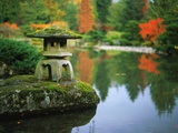 Stone Lantern in the Japanese Tea Garden at the University of Washington Arboretum Photographic Print by Philip James Corwin