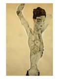 Standing Male Nude Giclee-vedos tekijänä Egon Schiele Standing Male Nude Giclee-vedos tekijänä Egon Schiele