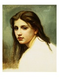 Study of a Girl's Head for Bathers Giclee Print by William Adolphe Bouguereau