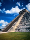 Stairway of the Pyramid of Kukulkan, in Mexico Photographic Print by Mark Karrass