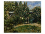 Le pont du chemin de fer à Chatou reproduction procédé giclée par Pierre Auguste Renoir