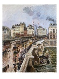 El Pont-Neuf, atardecer lluvioso Lámina giclée por Camille Pissarro El Pont-Neuf, atardecer lluvioso Lámina giclée por Camille Pissarro