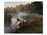 The Fisherman's Family in the Paddock Giclée-tryk af Pierre Andre Brouillet