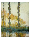 Three Trees, Autumn Giclée-tryk af Claude Monet Three Trees, Autumn Giclée-tryk af Claude Monet
