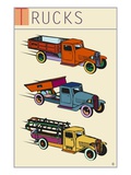 Trucks Giclee Print by Steve Collier