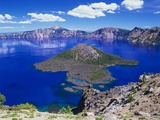Wizard Island in Crater Lake Photographic Print by Robert Glusic
