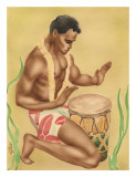 Percusionista de rodillas Lámina giclée por Gill Percusionista de rodillas Lámina giclée por Gill