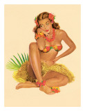 Hawaiian Pin-Up Girl, 1949 Giclee Print by Al Moore