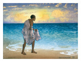 Hawaiian Fisherman Giclee-trykk av Charles W. Bartlett