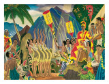 Pomp and Circumstance, Hawaiian Traditional Ceremony Giclee Print by Eugene Savage