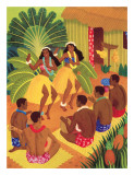Hula Halau Lámina giclée Hula Halau Lámina giclée