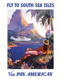 South Sea Isles via Pan Am Giclée-tryk af Paul George Lawler