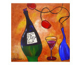 Vino & Roses Giclee Print by Gino Savarino