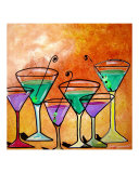 The Six Martinis Giclee Print by Gino Savarino