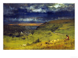 Sunset at et retat Giclée-Druck von George Inness