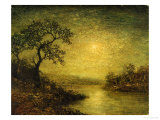 Moonlit Landscape reproduction procédé giclée par Franz Arthur Bischoff