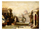 Embarkation of Ulysses Giclee Print by Erastus Salisbury Field