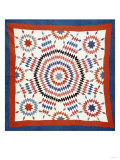 A Pieced Quilted Coverlet, American, Late Nineteenth Century Giclee Print